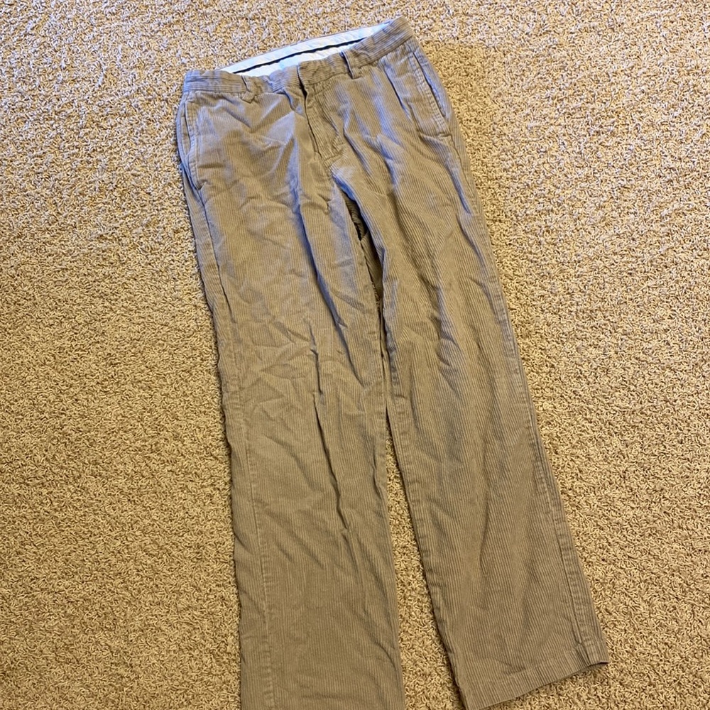 Nautica Mens Relaxed Tan Corduroy Pants 30W 32L